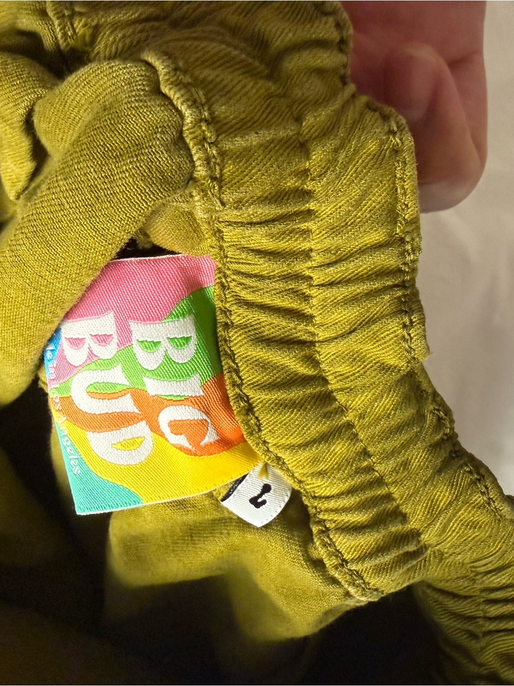 Big Bud Press Olive Green Ruched Waist pants